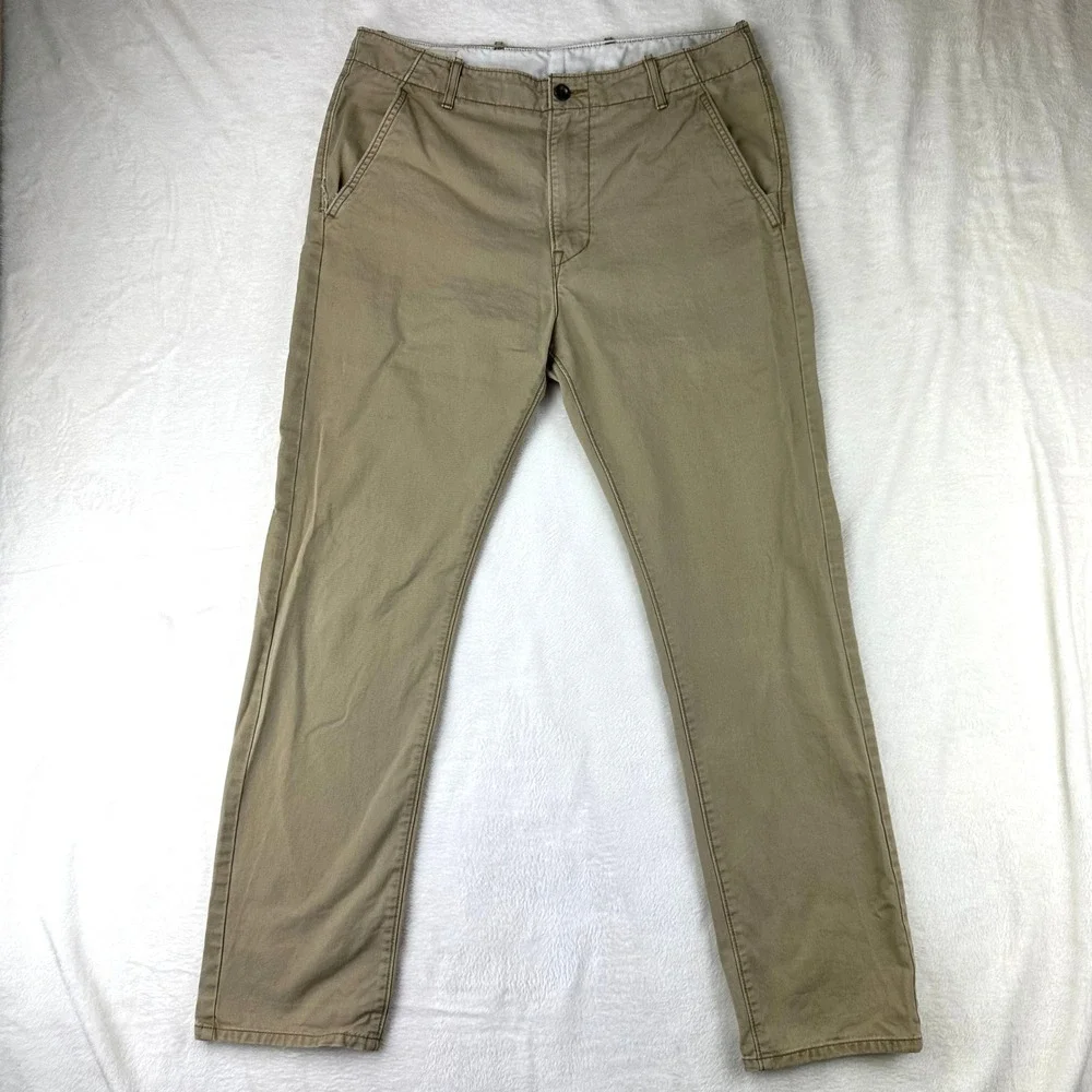 Levi Chinos‎ Mens 33X32 Tan Khaki Pants Casual Cotton Trousers